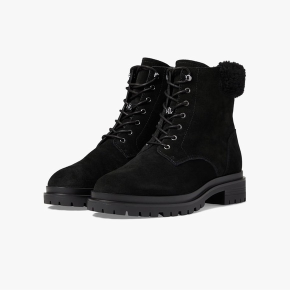 NWT Lauren Ralph Lauren Carlee Black Suede Booties – Size 5 - Picture 1 of 11